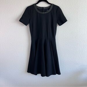 Madewell Women’s Black Leather Trim Dress